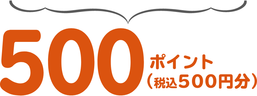 500 ポイント(500円分)