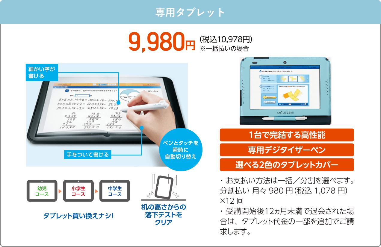 専用タブレット