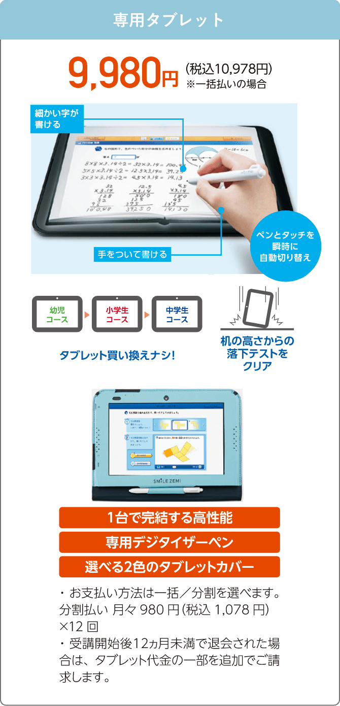 専用タブレット