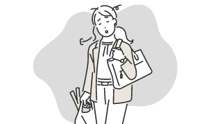 重い荷物を運ぶのがしんどい… イメージイラスト