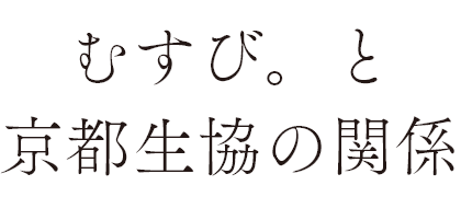 むすび。と京都生協の関係